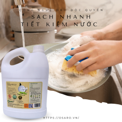 Nước rửa chén hữu cơ tinh dầu sả chanh OSARO can 4KG