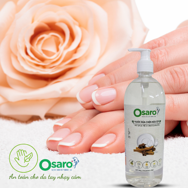 Nước rửa chén hữu cơ OSARO hương quế – Chai 1000g
