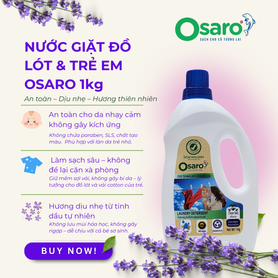 Nước giặt đồ lót OSARO chai 1l