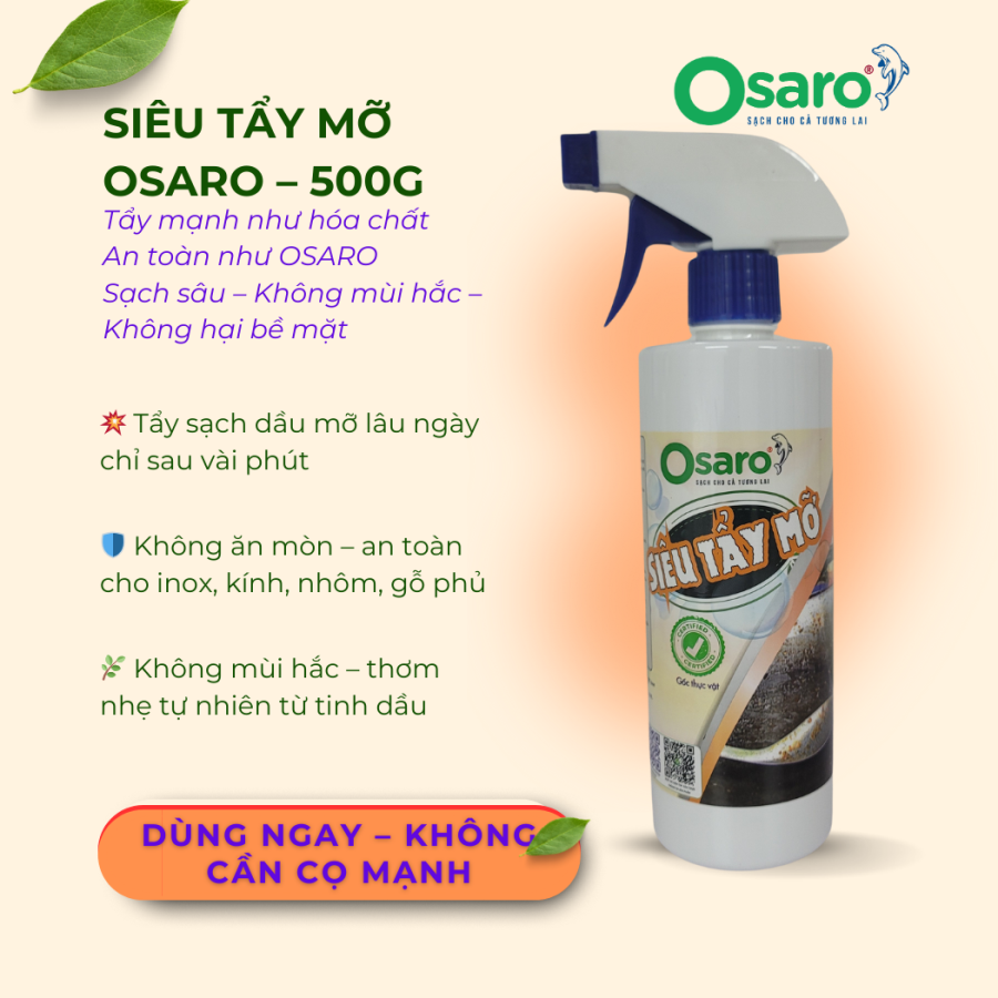 SIÊU TẨY MỠ HỮU CƠ OSARO Chai 500