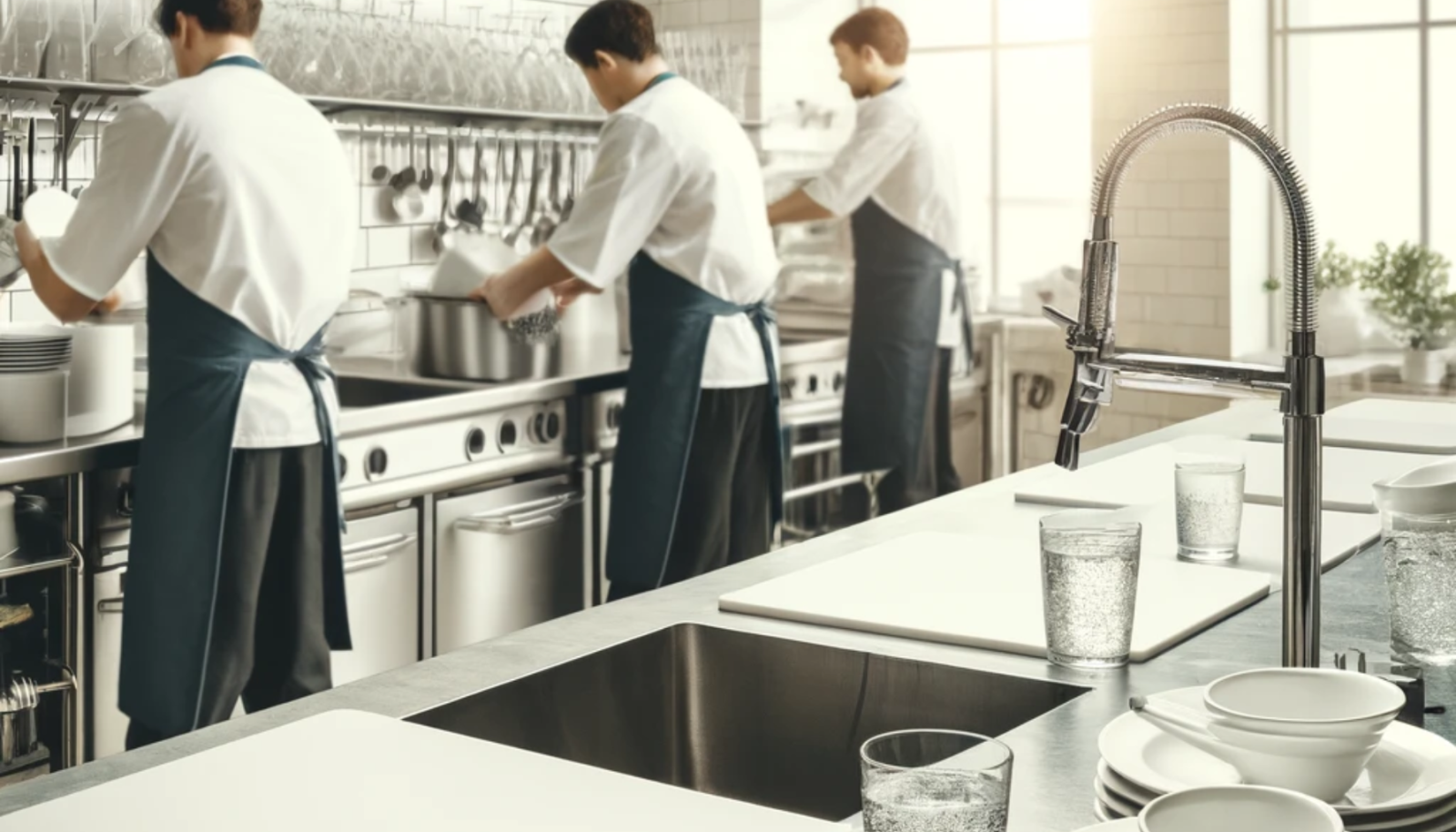 Nước rửa chén giá rẻ trong nhà hàng